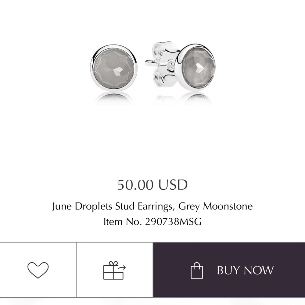 Pandora June droplet stud earrings